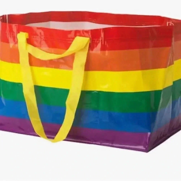 IKEA KVANTING Rainbow Pride Multicolored Bag Shopping Storage - Picture 2 of 9